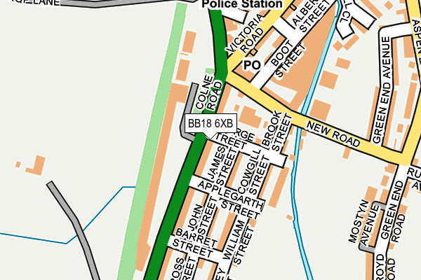 BB18 6XB map - OS OpenMap – Local (Ordnance Survey)