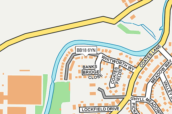 BB18 6YN map - OS OpenMap – Local (Ordnance Survey)