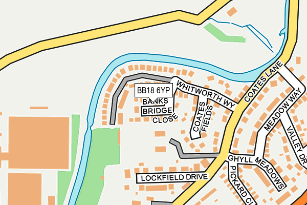 BB18 6YP map - OS OpenMap – Local (Ordnance Survey)