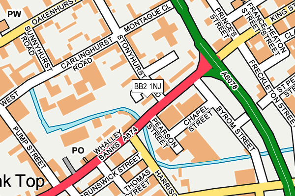 BB2 1NJ map - OS OpenMap – Local (Ordnance Survey)
