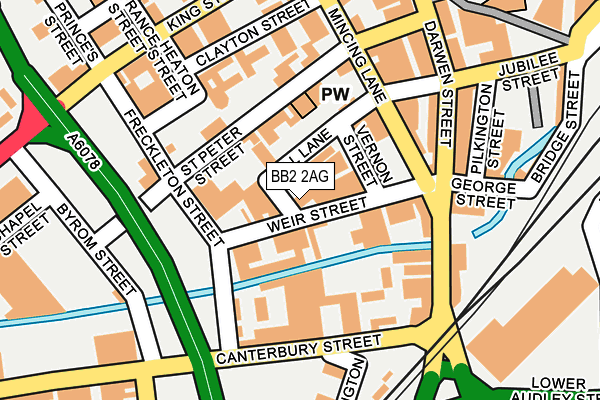 BB2 2AG map - OS OpenMap – Local (Ordnance Survey)