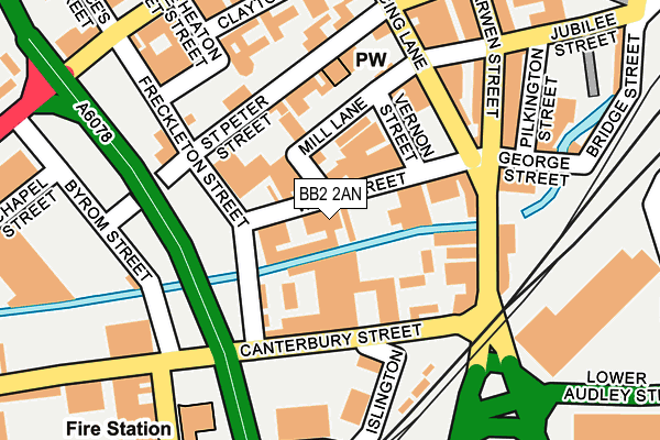 BB2 2AN map - OS OpenMap – Local (Ordnance Survey)