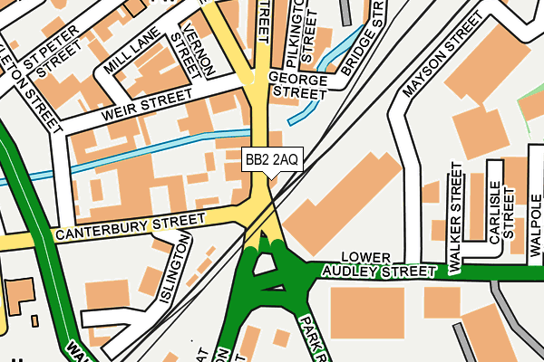 BB2 2AQ map - OS OpenMap – Local (Ordnance Survey)