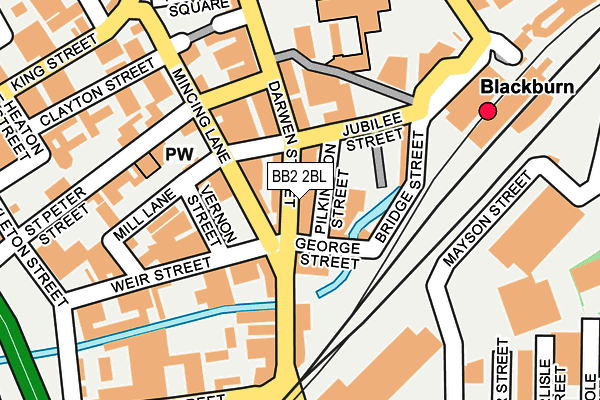 BB2 2BL map - OS OpenMap – Local (Ordnance Survey)