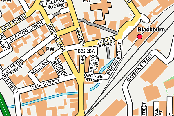 BB2 2BW map - OS OpenMap – Local (Ordnance Survey)