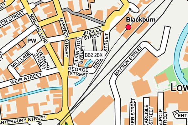 BB2 2BX map - OS OpenMap – Local (Ordnance Survey)