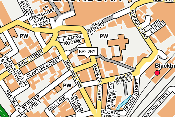 BB2 2BY map - OS OpenMap – Local (Ordnance Survey)