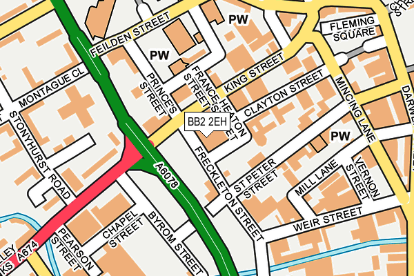 BB2 2EH map - OS OpenMap – Local (Ordnance Survey)