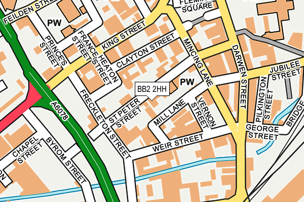 BB2 2HH map - OS OpenMap – Local (Ordnance Survey)
