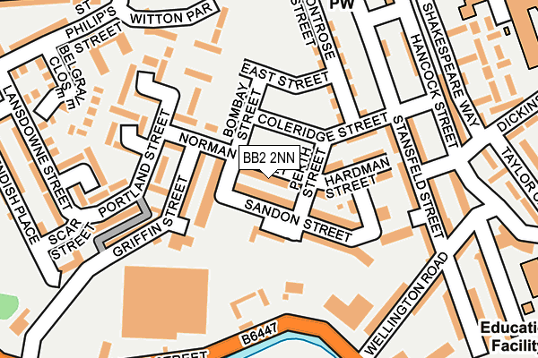 BB2 2NN map - OS OpenMap – Local (Ordnance Survey)