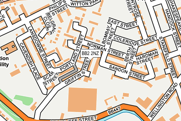 BB2 2NZ map - OS OpenMap – Local (Ordnance Survey)