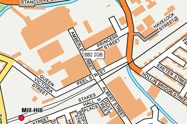 BB2 2QB map - OS OpenMap – Local (Ordnance Survey)