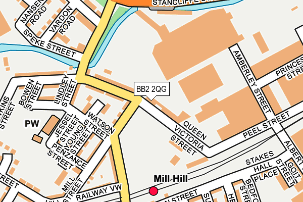 BB2 2QG map - OS OpenMap – Local (Ordnance Survey)