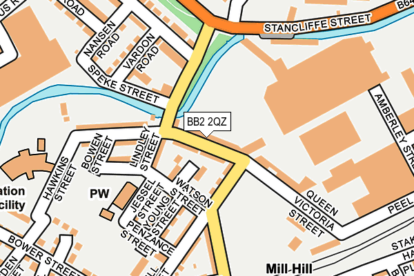 BB2 2QZ map - OS OpenMap – Local (Ordnance Survey)