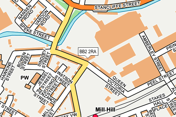 BB2 2RA map - OS OpenMap – Local (Ordnance Survey)