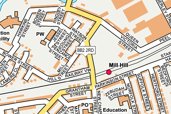 BB2 2RD map - OS OpenMap – Local (Ordnance Survey)