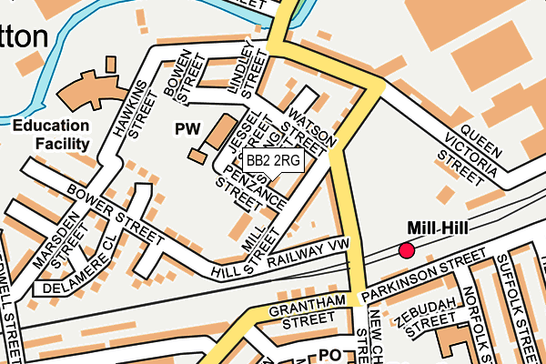 BB2 2RG map - OS OpenMap – Local (Ordnance Survey)