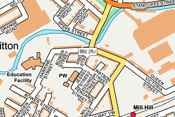 BB2 2RJ map - OS OpenMap – Local (Ordnance Survey)