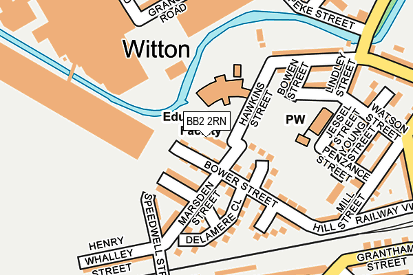 BB2 2RN map - OS OpenMap – Local (Ordnance Survey)