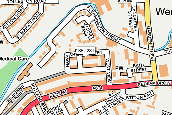 BB2 2SJ map - OS OpenMap – Local (Ordnance Survey)