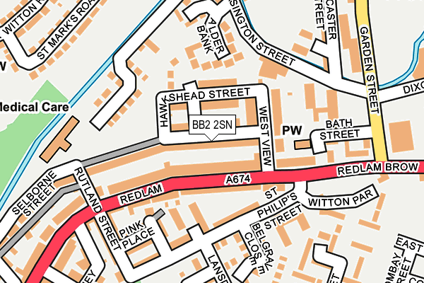 BB2 2SN map - OS OpenMap – Local (Ordnance Survey)