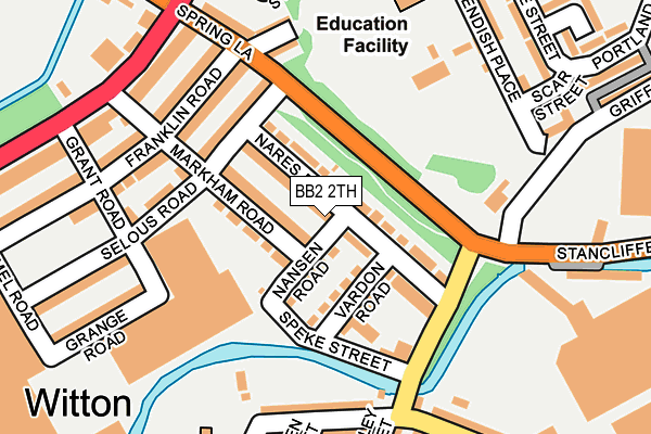 BB2 2TH map - OS OpenMap – Local (Ordnance Survey)