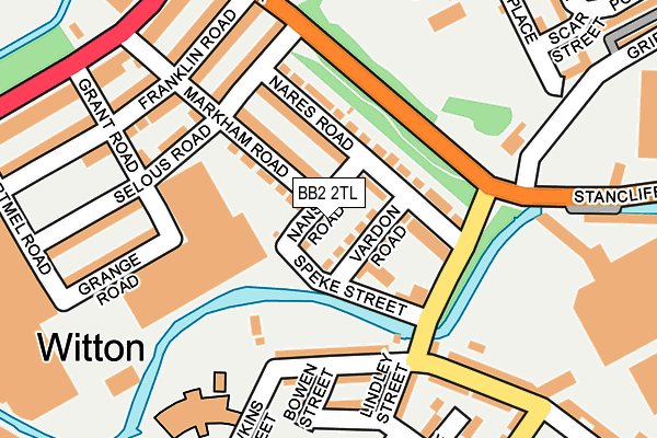 BB2 2TL map - OS OpenMap – Local (Ordnance Survey)