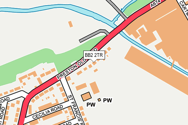 BB2 2TR map - OS OpenMap – Local (Ordnance Survey)