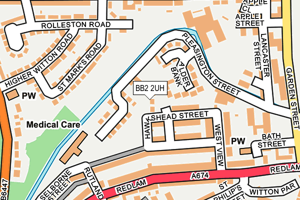 BB2 2UH map - OS OpenMap – Local (Ordnance Survey)