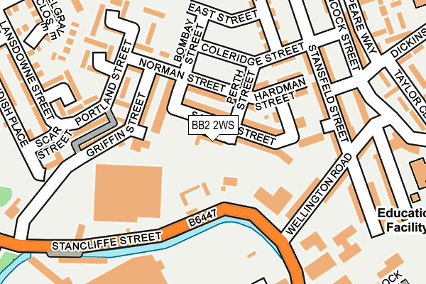 BB2 2WS map - OS OpenMap – Local (Ordnance Survey)