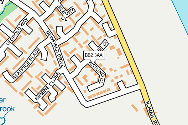 BB2 3AA map - OS OpenMap – Local (Ordnance Survey)