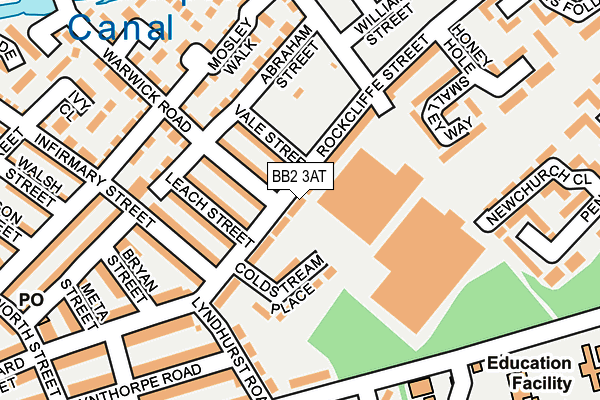 BB2 3AT map - OS OpenMap – Local (Ordnance Survey)