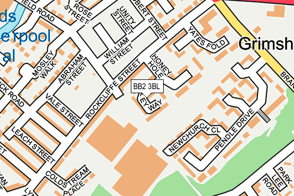 BB2 3BL map - OS OpenMap – Local (Ordnance Survey)