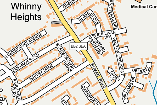 BB2 3EA map - OS OpenMap – Local (Ordnance Survey)