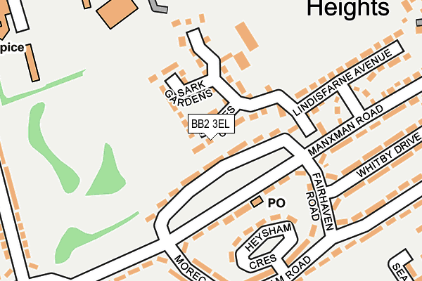 BB2 3EL map - OS OpenMap – Local (Ordnance Survey)