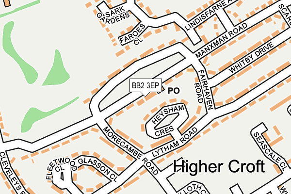 BB2 3EP map - OS OpenMap – Local (Ordnance Survey)