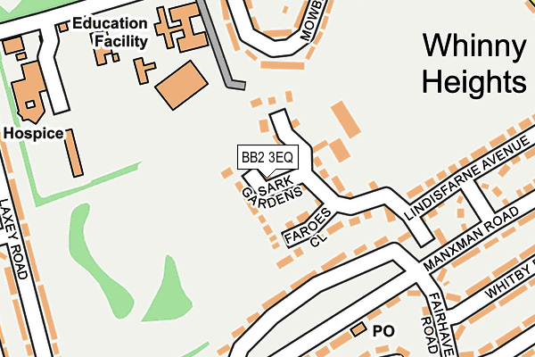 BB2 3EQ map - OS OpenMap – Local (Ordnance Survey)