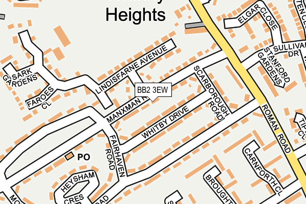 BB2 3EW map - OS OpenMap – Local (Ordnance Survey)