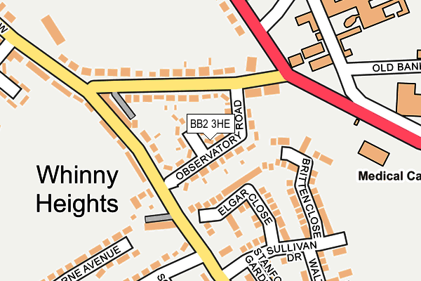 BB2 3HE map - OS OpenMap – Local (Ordnance Survey)