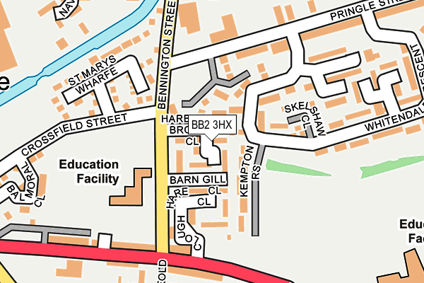 BB2 3HX map - OS OpenMap – Local (Ordnance Survey)