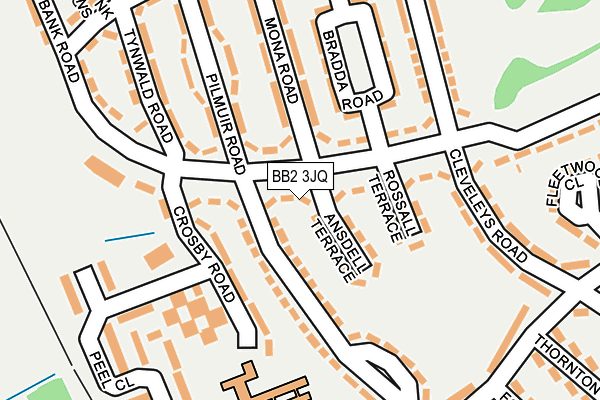 BB2 3JQ map - OS OpenMap – Local (Ordnance Survey)