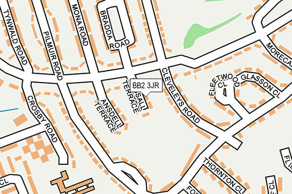 BB2 3JR map - OS OpenMap – Local (Ordnance Survey)