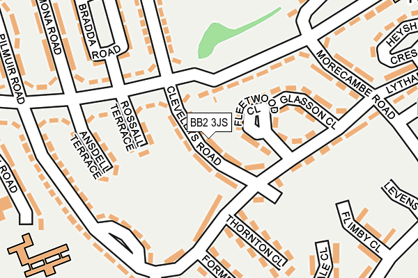 BB2 3JS map - OS OpenMap – Local (Ordnance Survey)