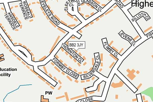 BB2 3JY map - OS OpenMap – Local (Ordnance Survey)