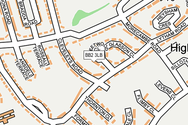 BB2 3LB map - OS OpenMap – Local (Ordnance Survey)