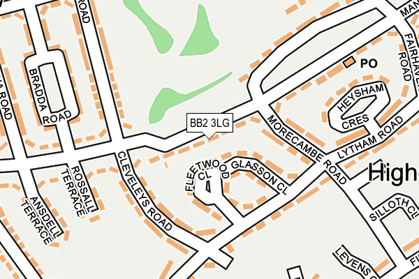 BB2 3LG map - OS OpenMap – Local (Ordnance Survey)