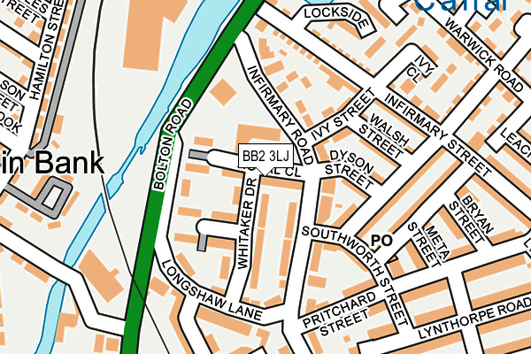BB2 3LJ map - OS OpenMap – Local (Ordnance Survey)