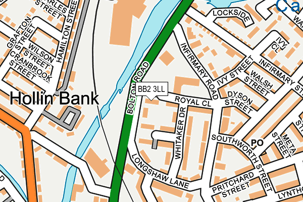 BB2 3LL map - OS OpenMap – Local (Ordnance Survey)