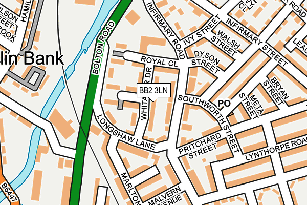 BB2 3LN map - OS OpenMap – Local (Ordnance Survey)