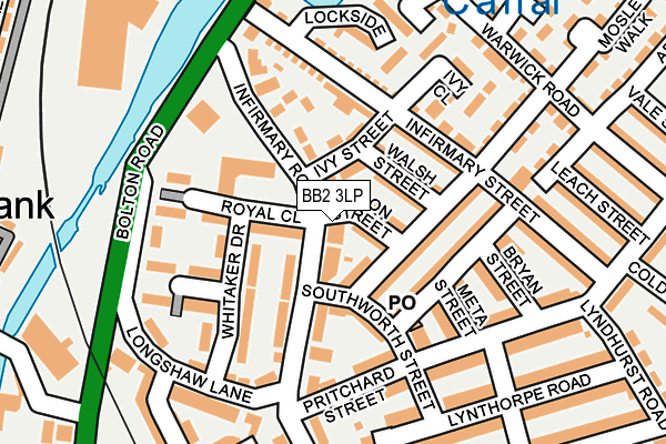 BB2 3LP map - OS OpenMap – Local (Ordnance Survey)